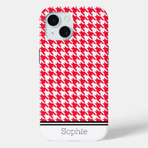 Red Houndstooth Custom Samsung