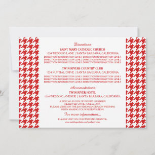 Red Houndstooth Information Card