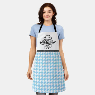 Red Houndstooth Personalised Apron