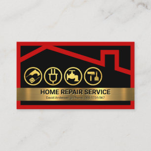Red House Frame Handyman Tools Business Card
