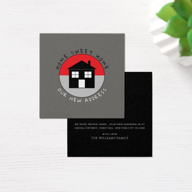 Red House Logo, Change of Address Card (Desk)