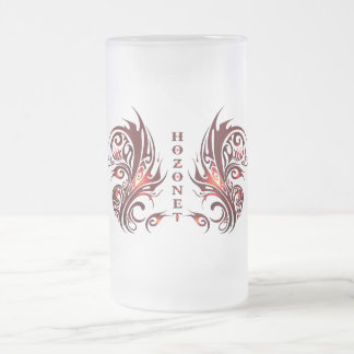 Red-Hozonet Beer Glass Frosted Glass Beer Mug