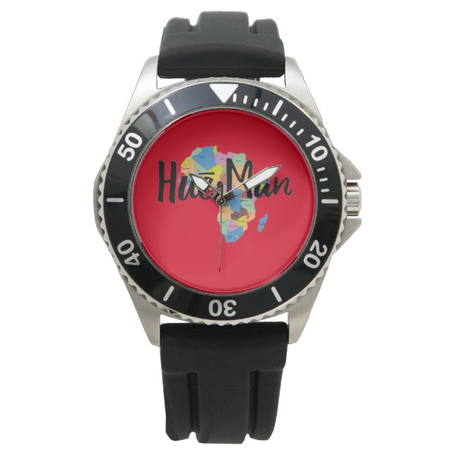 Red Hue-Man Watch (Front)
