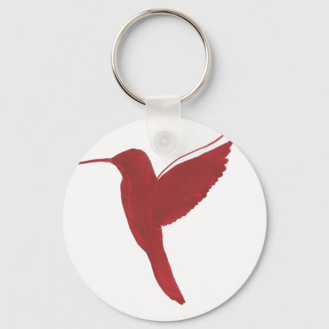 Red Hummingbird Key Ring (Front)
