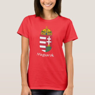 RED Hungary Coat of Arms Magyarok T-Shirt