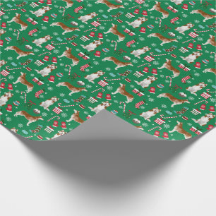 Red Husky Christmas dog Wrapping Paper