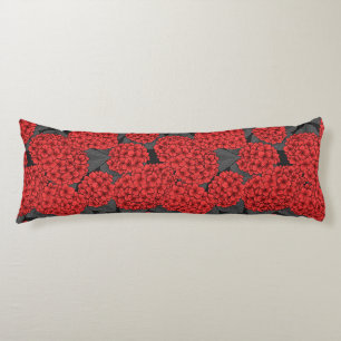 Red hydrangea body cushion