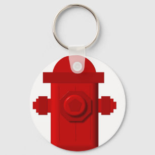 red hydrant items key ring