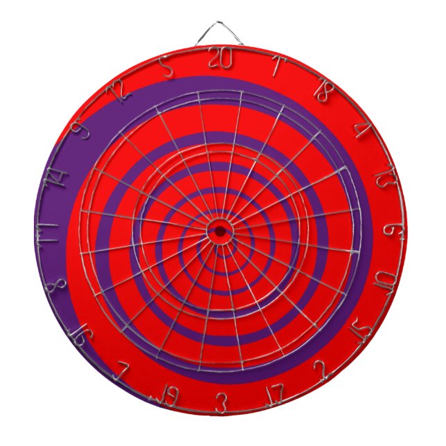 red hypnotic spiral image dartboard (Front)