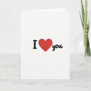 Red I Love You Card