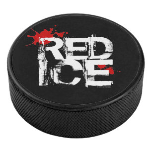 Red Ice Hockey Puck