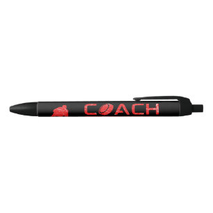 Red ice - Ice hockey coach Black Ink Pen