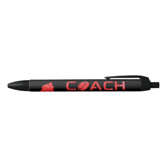 Red ice - Ice hockey coach Black Ink Pen (Top)