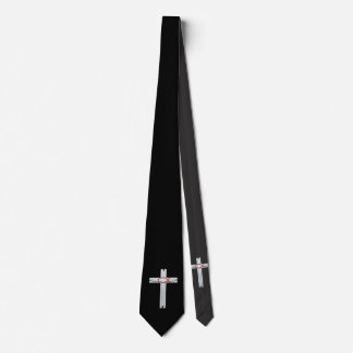 Red Ichthus Cross Tie