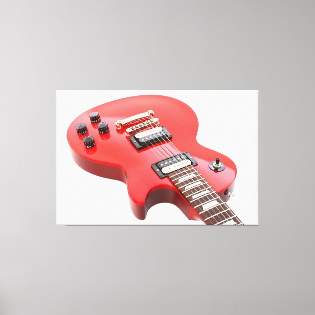 RED ICONIC ELECTRIC GUITAR 40x60 Canvas Print (Front)