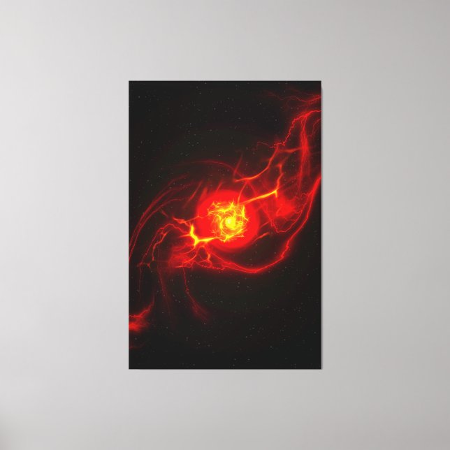 Red Imploding Supernova Stretched Canvas Print (Front)