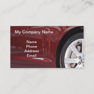 Red Imported Luxury Car Business Card