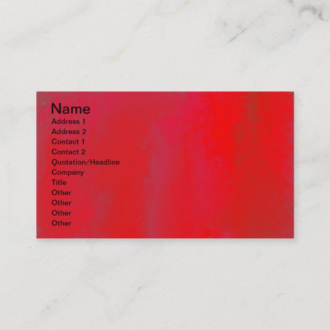 Red Impression Business Card (Front)