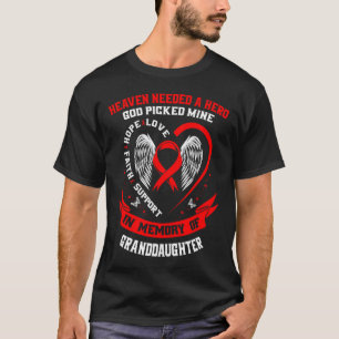 Red In Memory Of Granddaughter Heart Disease Aware T-Shirt