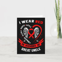 Red In Memory Of Great Uncle Heart Disease Awarene