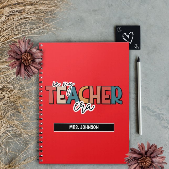 Red in my teacher era quote  notebook (Creator Uploaded)