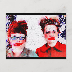 Red in the Face Postcard