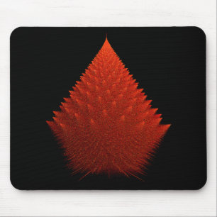 Red Incendia Script Fractal Mouse Mat