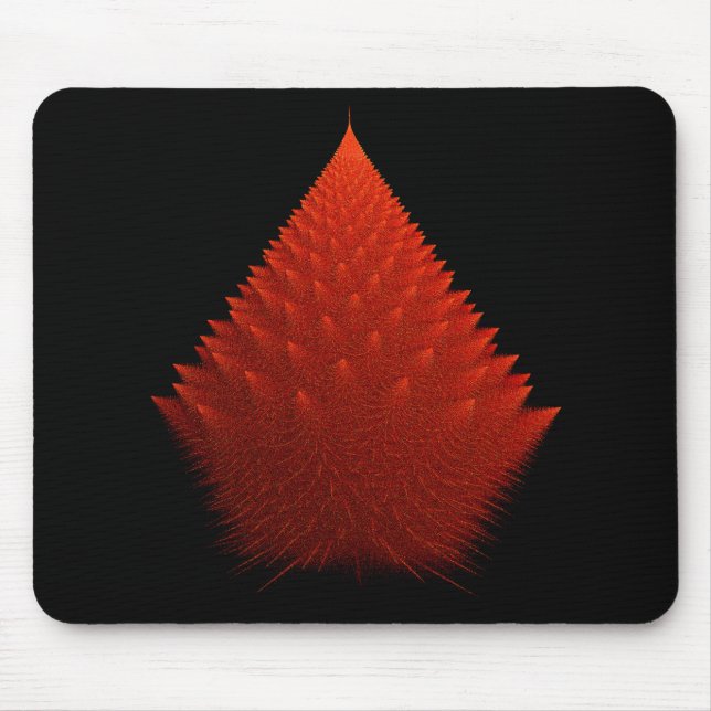Red Incendia Script Fractal Mouse Mat (Front)