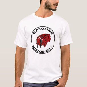 Red Indian Gasoline vintage sign. Flat version T-Shirt