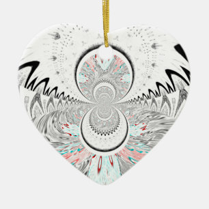 Red Indian latest design.png Ceramic Tree Decoration