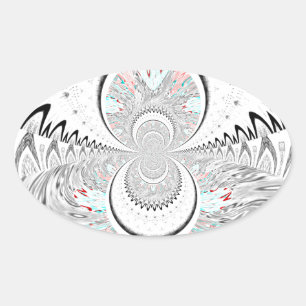 Red Indian latest design.png Oval Sticker