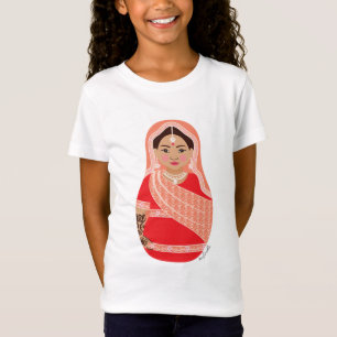 Red Indian Matryoshka Girls' T-Shirt