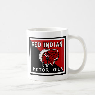Red Indian Motor Oils vintage sign Coffee Mug