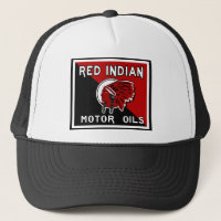 Red Indian Motor Oils vintage sign