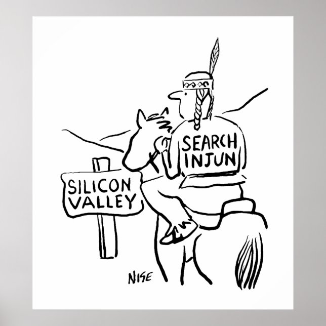 Red Indian on Horseback in Silicon Valley Poster (Front)