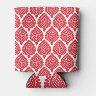 Red Indian Ornamental White Background Can Cooler