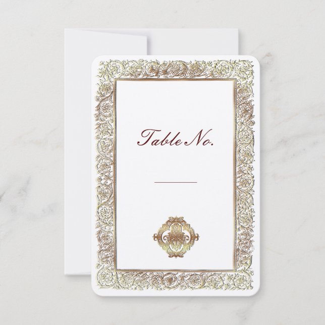 Red Indian Wedding - Place Card (Front)