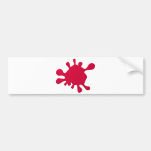 Red ink blot bumper sticker