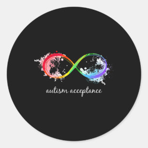 Red Instead Autism Autism-acceptance Classic Round Sticker