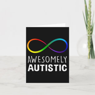 Red Instead Autism Awesomely Autistic Infinity  Card