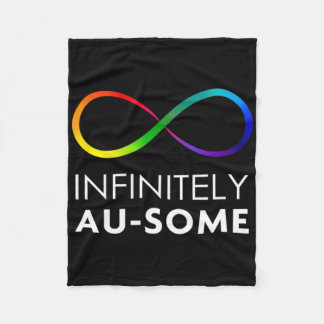 Red Instead Autism - Infinitely Au-some Infinity  Fleece Blanket