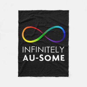 Red Instead Autism - Infinitely Au-some Infinity Fleece Blanket