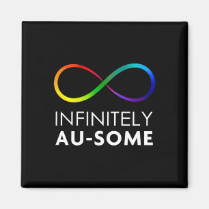 Red Instead Autism - Infinitely Au-some Infinity  Magnet