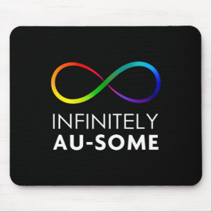 Red Instead Autism - Infinitely Au-some Infinity Mouse Mat