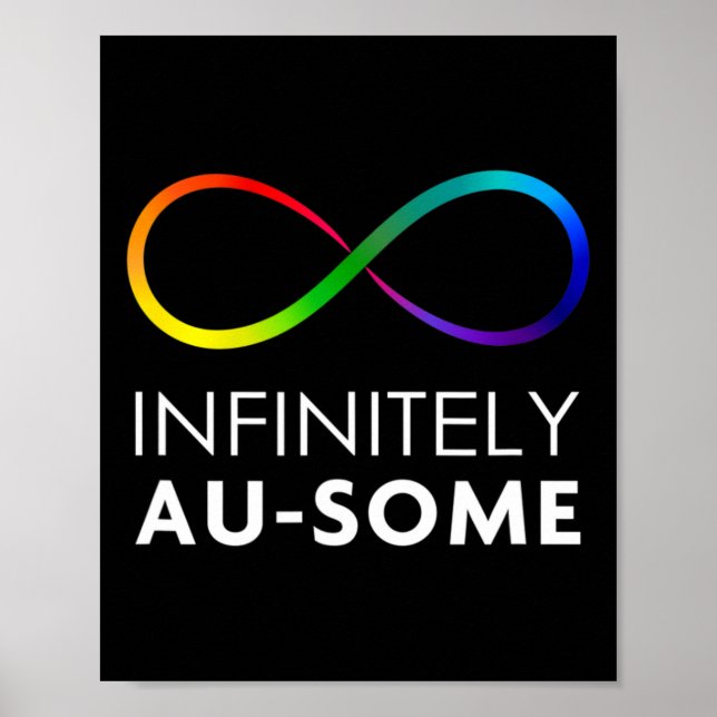 Red Instead Autism - Infinitely Au-some Infinity  Poster (Front)
