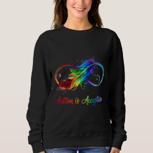 Red Instead Autism Is Acceptance Not Awareness Inf Sweatshirt