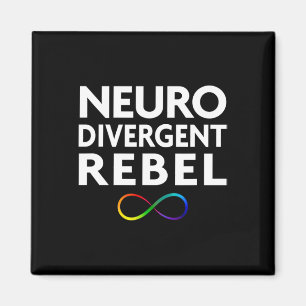Red Instead Autism Neurodivergent Rebel  Magnet