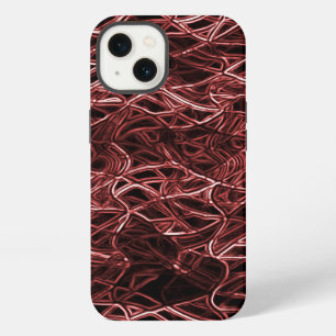 Red intertwined network of rustic and tangled wire iPhone 13 case