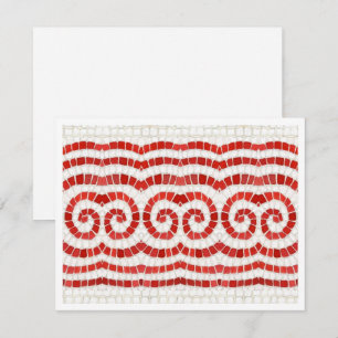 RED IONIC MOSAIC 4.25x5.5 Flat Card