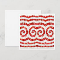 RED IONIC MOSAIC 5.25" Square Flat Card